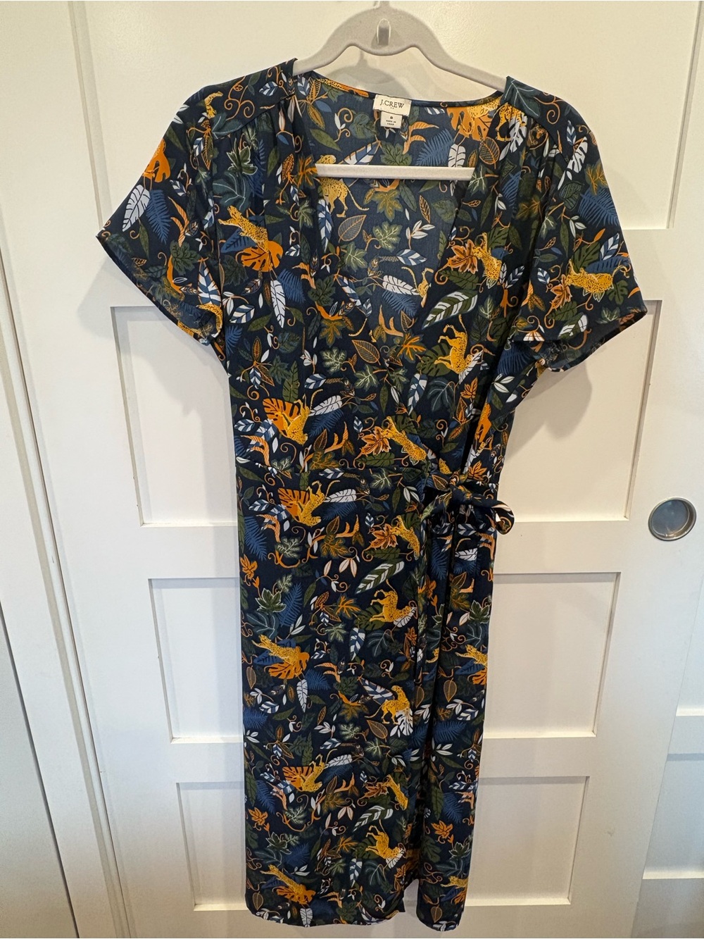 J.Crew Jungle Print Wrap Dress – Size 8